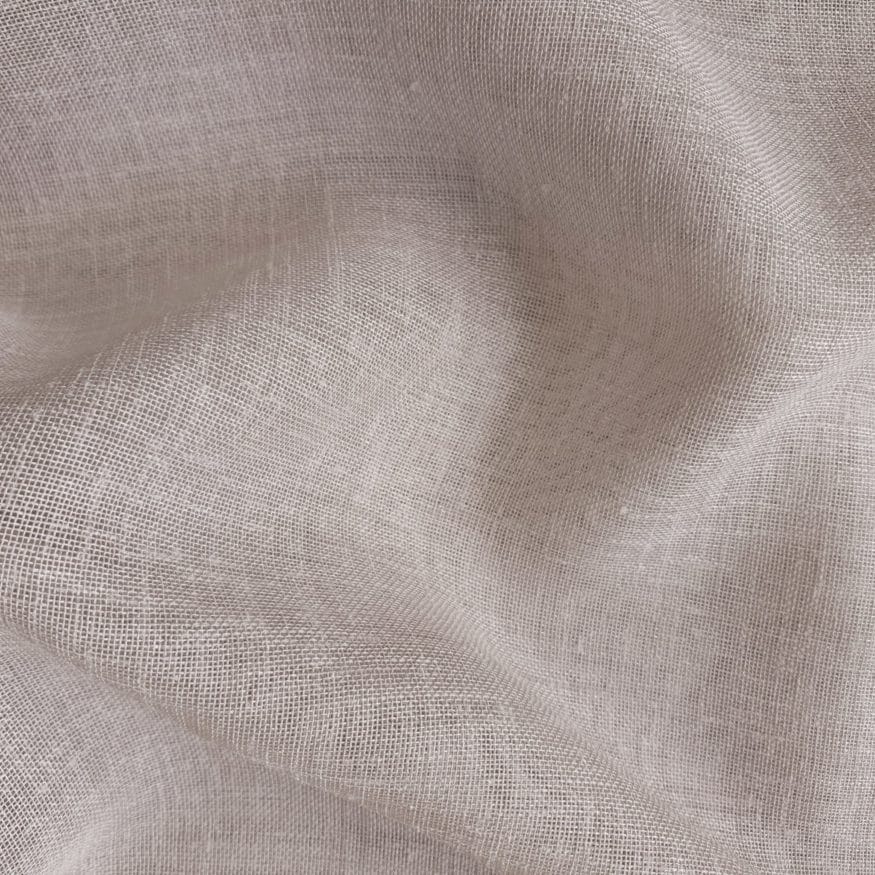 Ardeche Putty FR Voile - 3m Wide - Warm Off White Line Voile