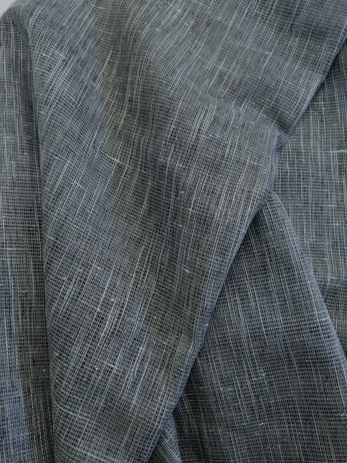 Neave Cobalt - FR Fabric - Open Weave Sheer - Weighted Hem